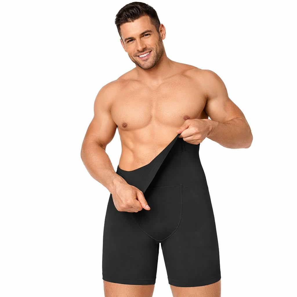 Men Body Shaper Belly Girdle Boxer Stomach Fitness for Exercise & Workout Briefs-image-33