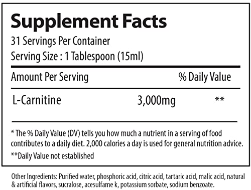 Alpha Supps 850025287593 L-Carnitine 3000 Mg Liquid thumb #5