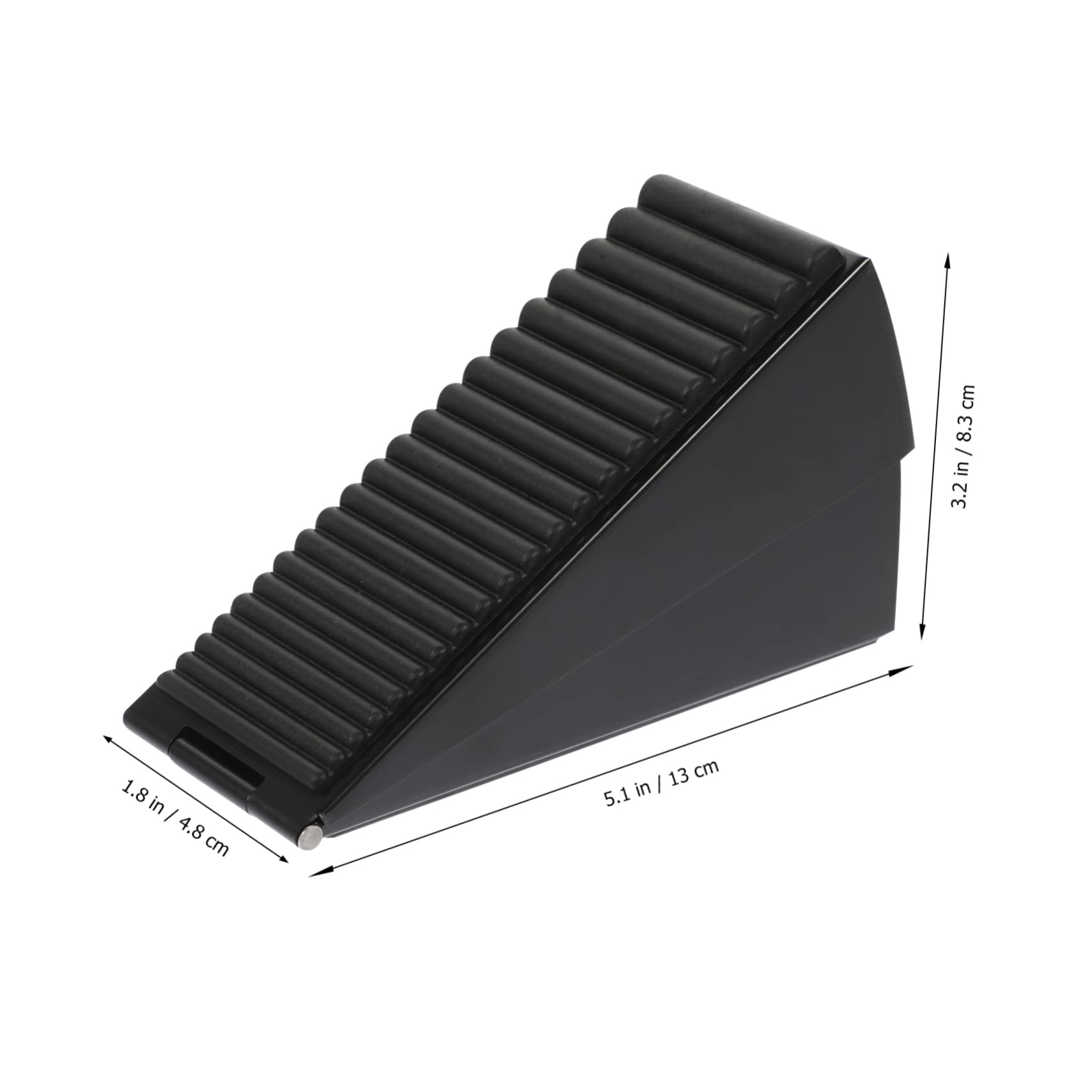 Topes de Puerta, 2 Piezas, Protector Marco, Parachoques, Pared, Tope, Alarma, Corrientes Aire, Hotel, topes sin Perforaciones, Dormitorio(Blackx5pcs,13X8.3X4.8CMx2pcs)
