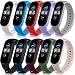 Produktbild Funeng Armband kompatibel mit Xiaomi Mi Band 5, Ersatzarmband aus Silikon, verstellbar, mehrfarbig, für Xiaomi Mi Band 5, Frauen und Männer (10 Pack)