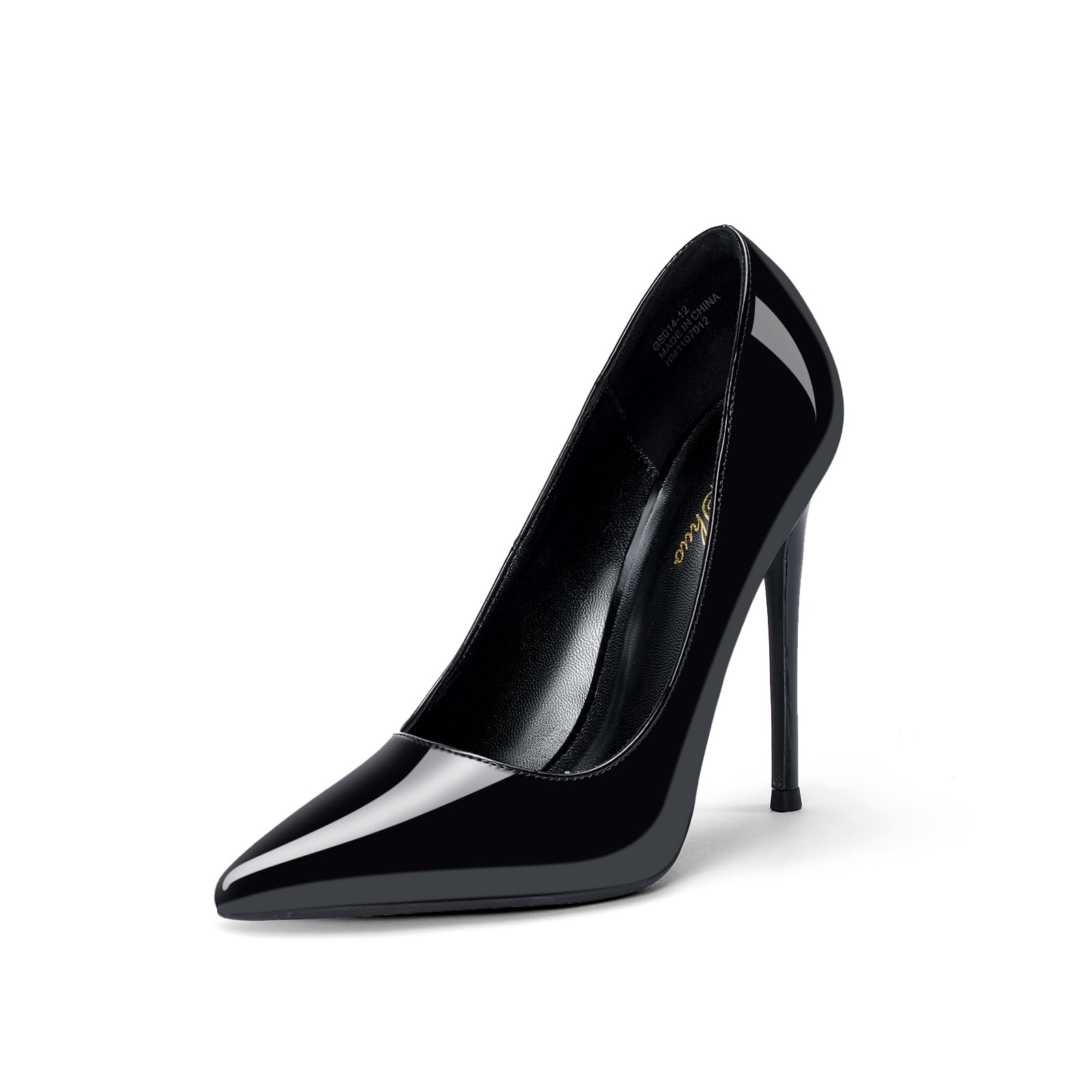 GENSHUO Zapatos de tacón alto para mujer, elegantes, de ante, 12 cm, puntiagudo, talla 35-42 EU