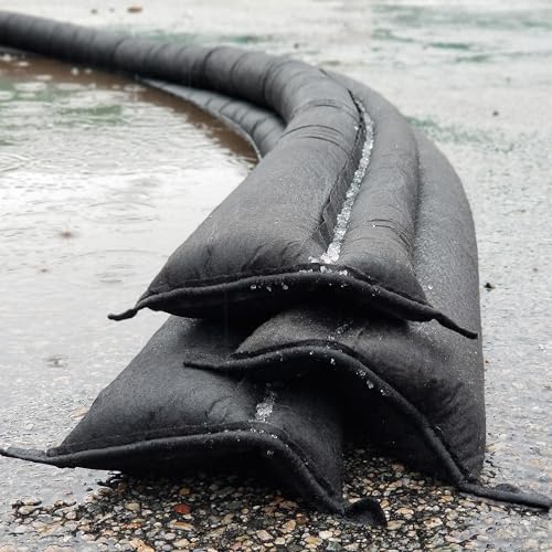 Quick Dam QD65-4 Water Activated 5ft Flood Barrier, 4 Pack, Black