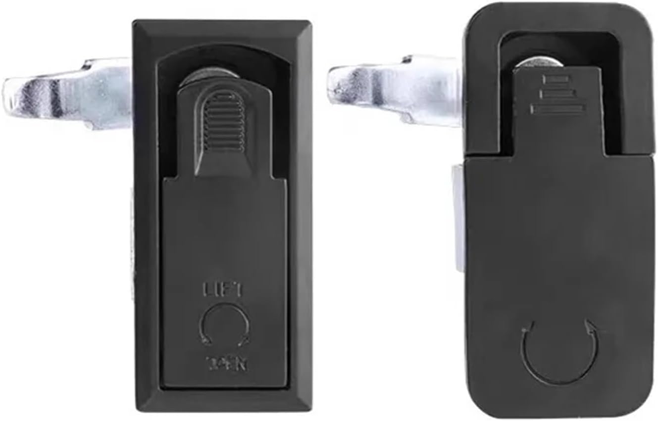 2pcs Zinc Alloy MS726 Cabinet Door Push Button Industrial Distribution Box Plane Lock Flat Locks(2pcs-Zinc-726-1)