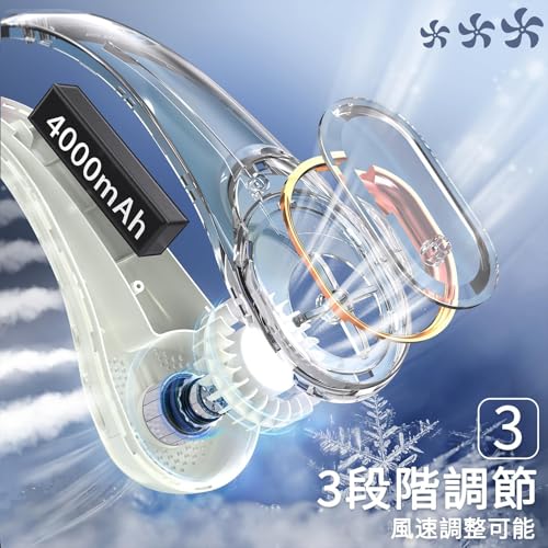 【2026年モデル 瞬間冷却ネックファン】首掛け扇風機 ネックファン 首掛けクーラー 携帯扇風機 羽根なし 静音 大風量3段階調節 軽量設計 Type-C充電 熱中症対策 超軽量 小型 強風 花火大会 ライブに適用