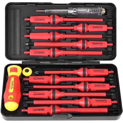 MadeInFix 14 Piece VDE Screwdriver Set Cover