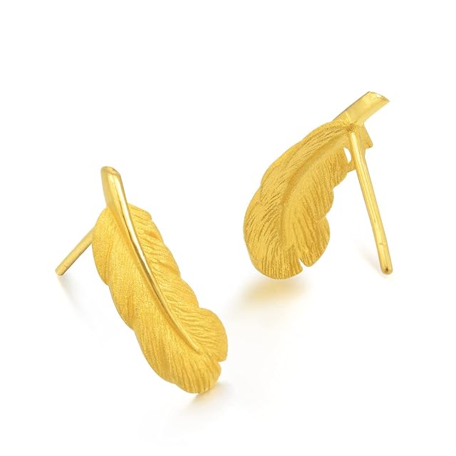 Chow Sang Sang CHOW SANG SANG 999.9 24K Pure Gold Earrings Price-by-Weight 3.74g