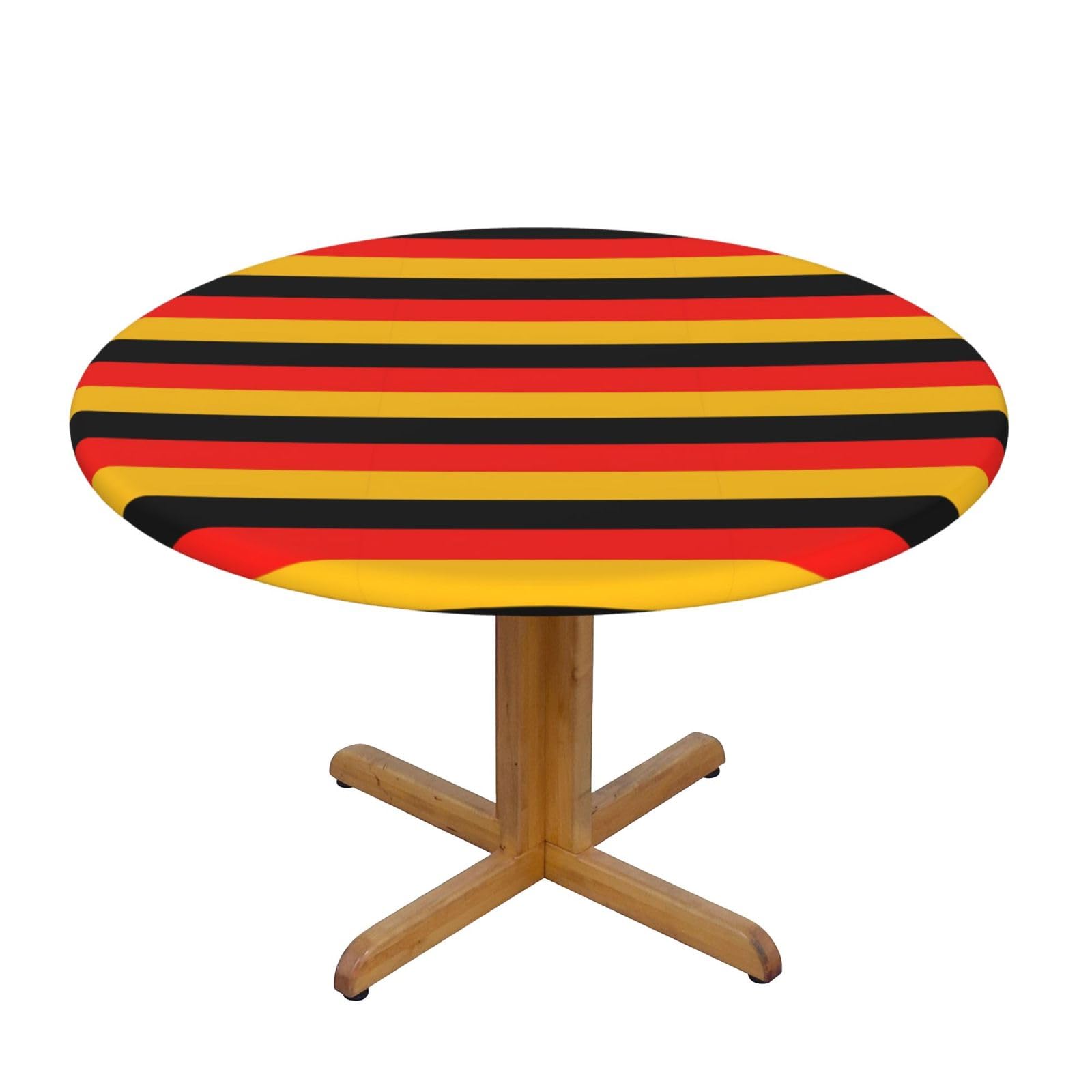 Nappe ronde drapeau allemand lavable pour protéger et décorer votre table