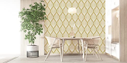 Tx-Arts Wood Wallpaper Peel And Stick Wallpaper Self Adhesive Wall Paper For Home Removable Wallpaper Gold For Kitchen Furniture Nursery On Background Decorative 17.7''X118.1'' #TOP3