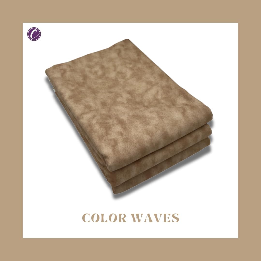 Supreme 108" Quilt Backing - Color Waves - Premium Cotton Fabric Cut by The Yard (Taupe)
