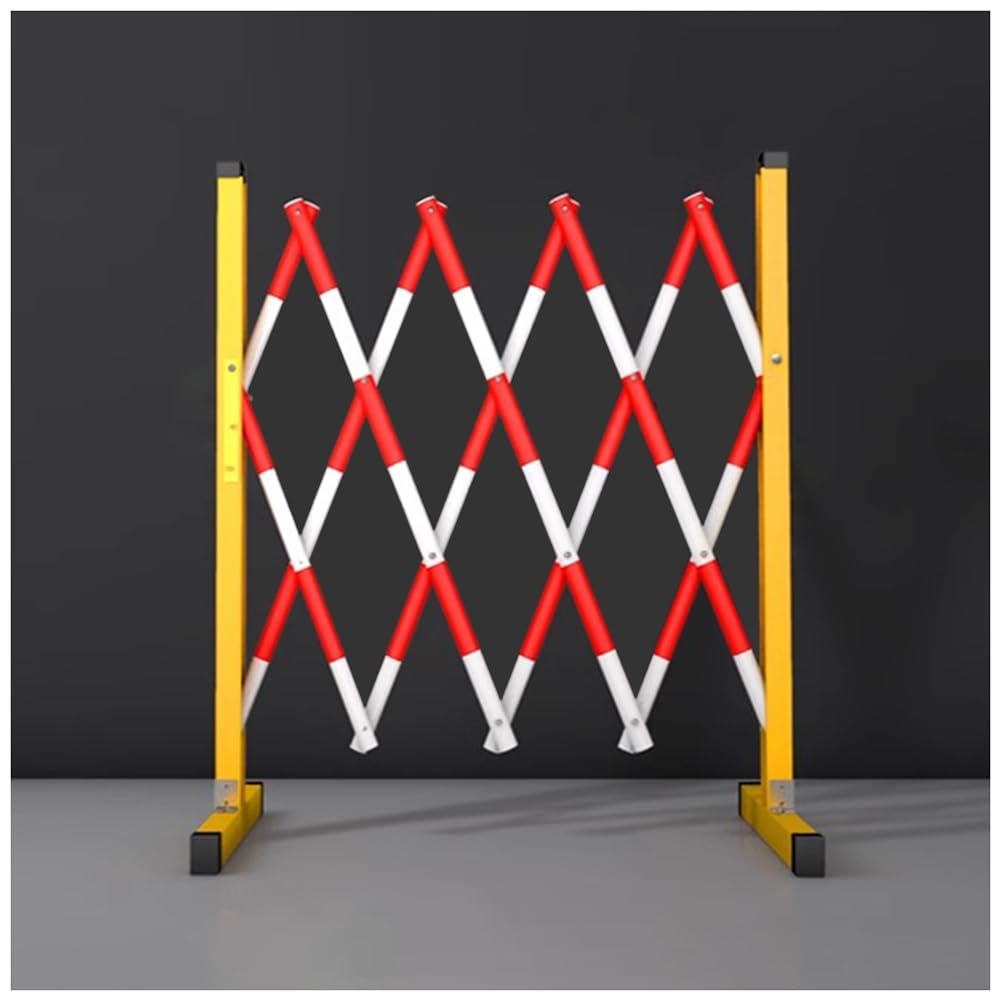 Barricade extensible en métal sur roues pour chantier et route