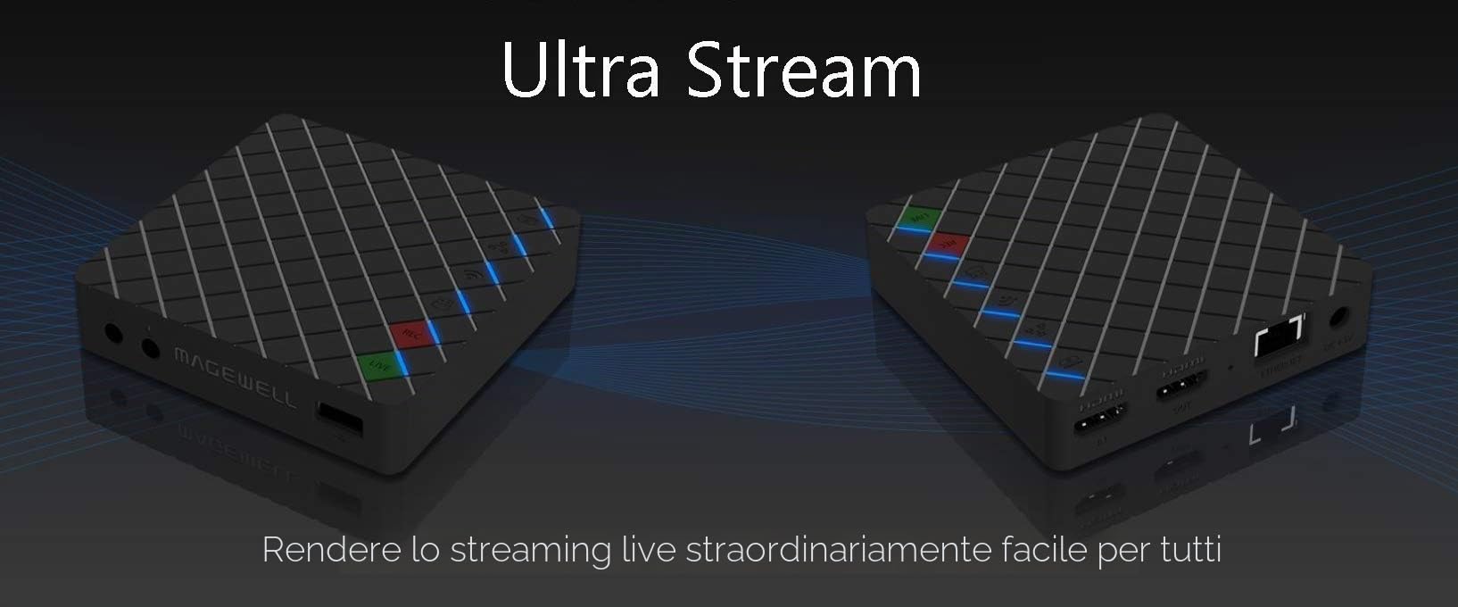 Magewell Ultra Stream HDMI 53010 HD Streaming Encoder, Streaming su YouTube, Twitch e Facebook Live con un clic