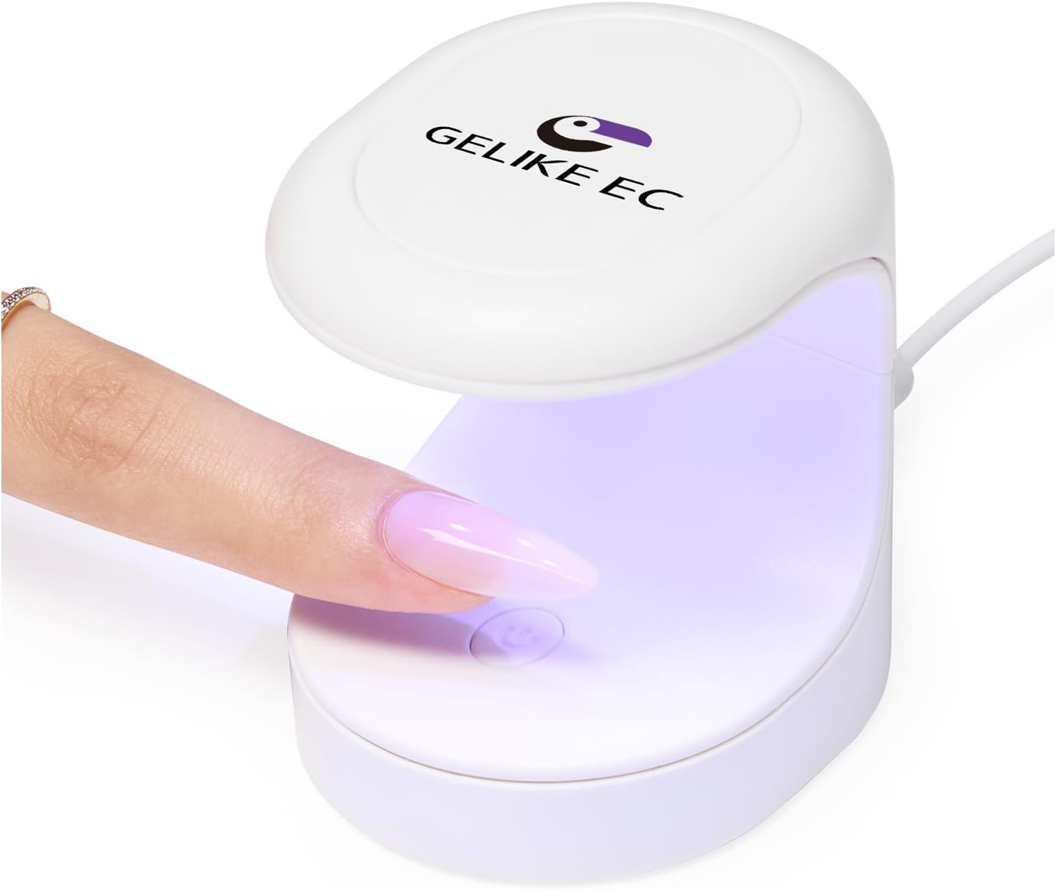 Gelike EC Mini LED Nail Lamp,UV Light for Nails Easy and Flash Cure Light For Nail Extension System,Portable USB Nail Dryer for Travel Manicure UV LED Light for Gel Nail Art DIY Nail Art, 1.0 count, 1