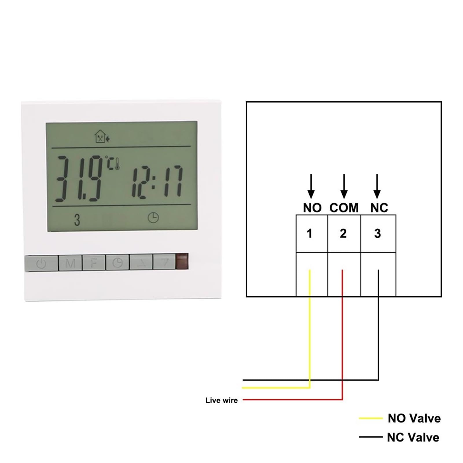 LCD kocioł gazowy termostat grzewczy tygodniowy programowalny regulator temperatury pokojowej cyfrowy Informacja O ZgodnośCi
