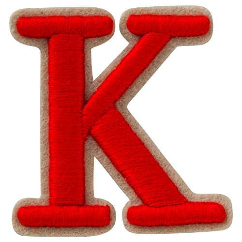 Emblème de fer 3D alphabet K P50I5777 Minoda écusson lettre métallique