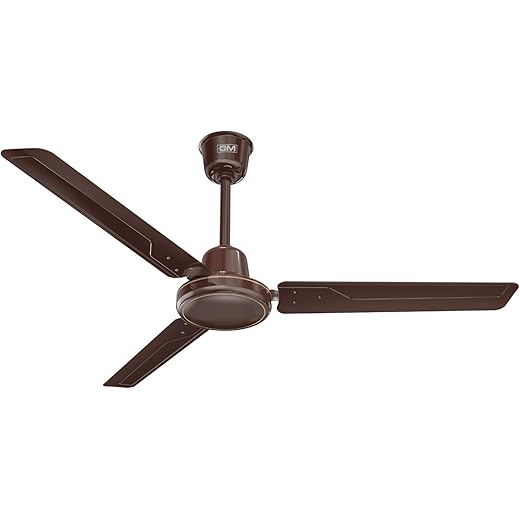 GM Air MTX 1200mm High Speed Ceiling Fan Brown | Energy-efficient Fan with Powerful Motor for Summer Comfort | Double Ball Bearing | 390 RPM High Air Delivery | 2 Years Warranty
