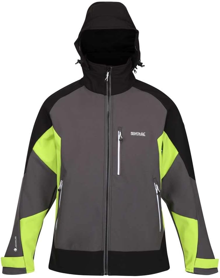 Regatta Mens Hewitts VII Soft Shell Jacket (M) (Dark Grey/Black)
