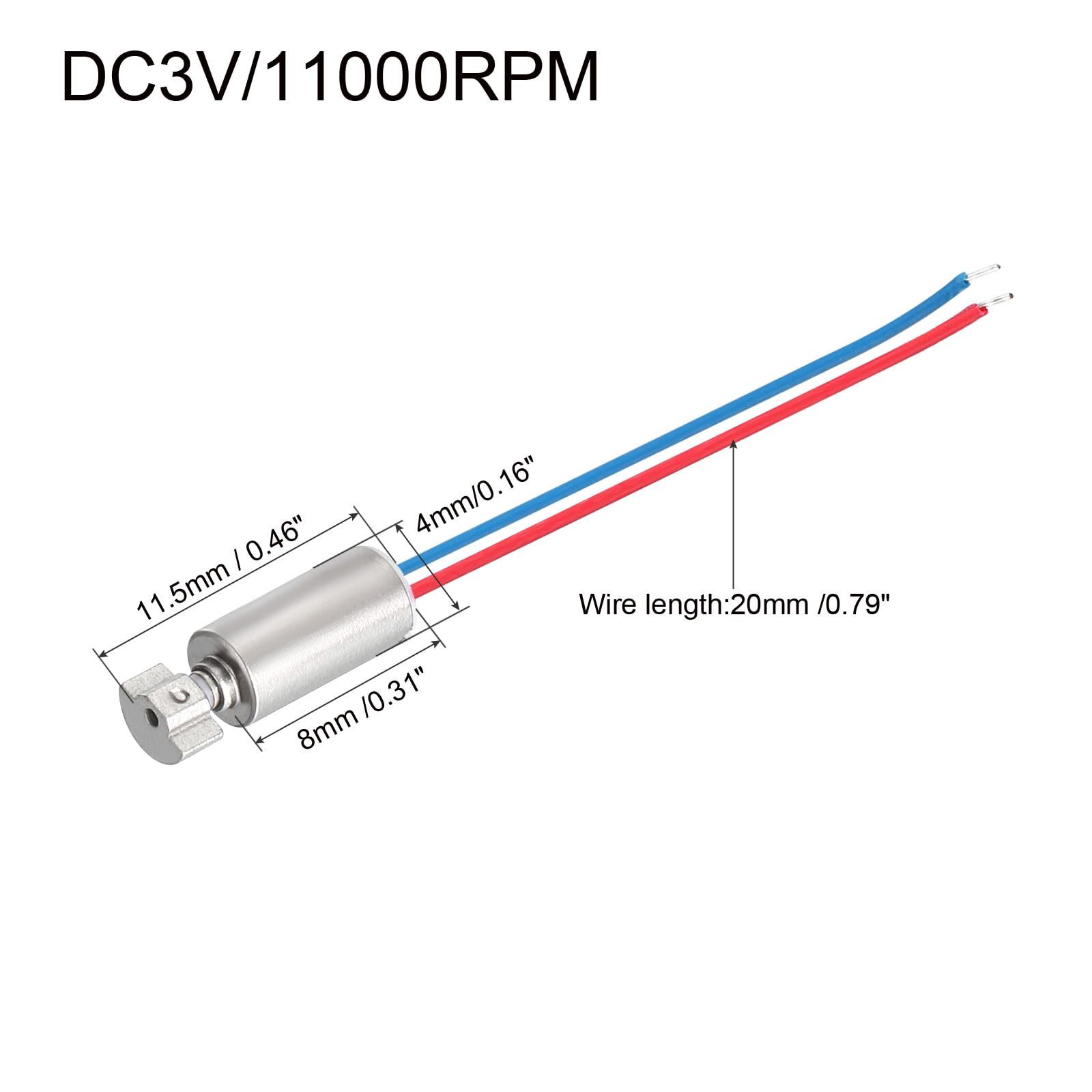 MECCANIXITY DC3V/11000RPM Vibration Motor Eccentric Rotating Mass