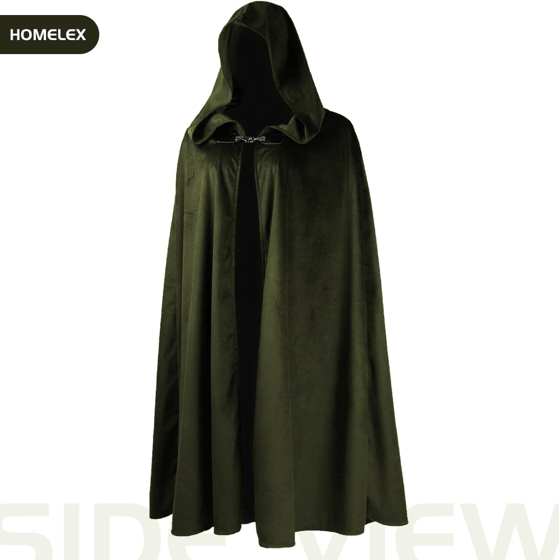 HOMELEX Renaissance Hooded Cloak Halloween Medieval Costume Cosplay Short Cape for Men and Women - Image 3