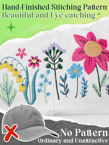 Image of Biggun Trendy Embroidered Baseball Cap for Girls Women Men - Adjustable Soft Breathable Hats for Casual Wear