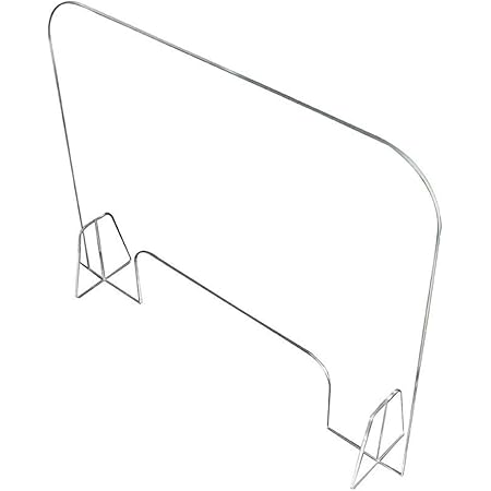 Amazon アクリル板 パーテーション 窓付き 透明 組み立て 卓上 仕切り板 衝突防止 角丸加工 W600 H600mm 厚さ4mm 飛沫防止 コロナ対策 パーティション 衝立 文房具 オフィス用品