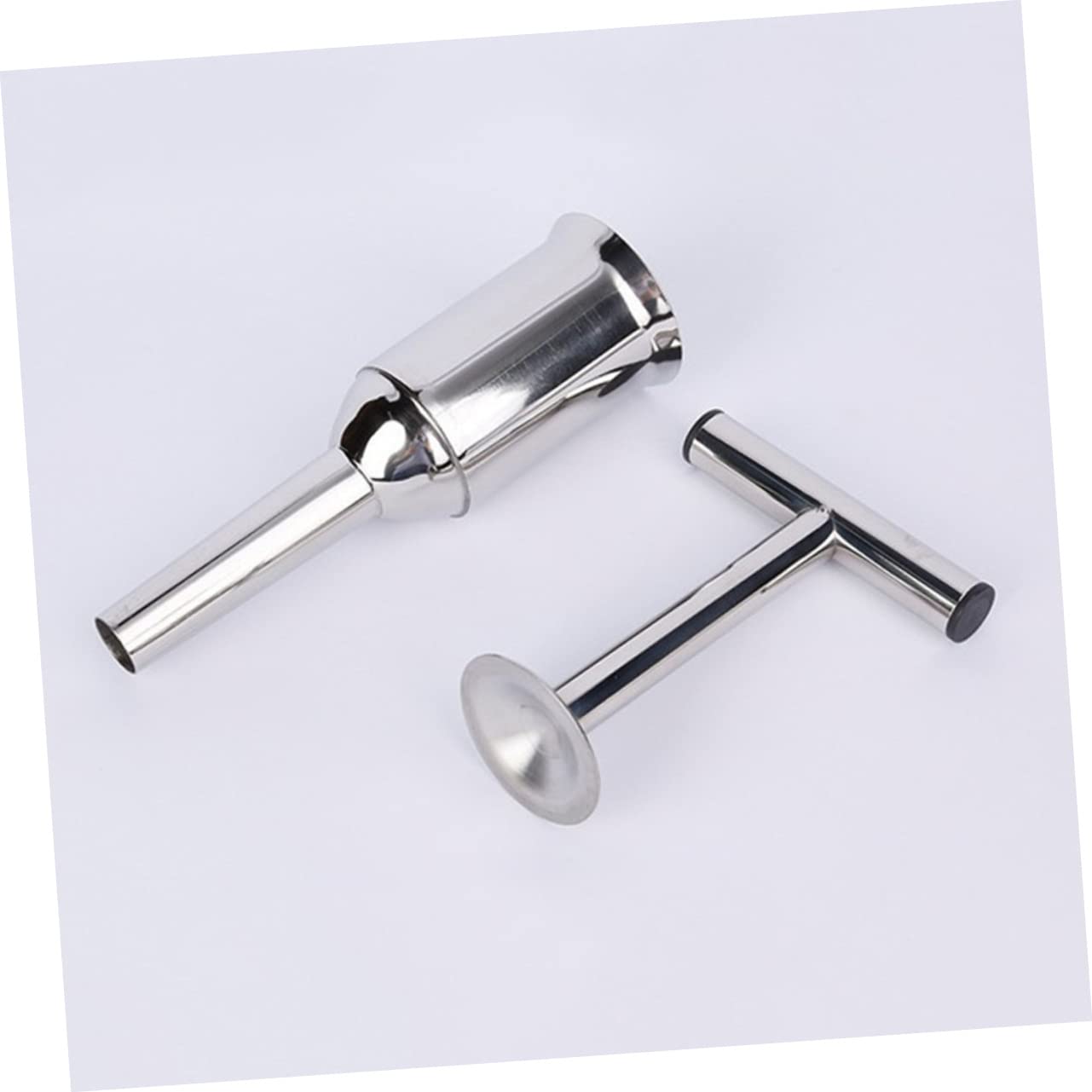 Ciieeo Stainless Steel Sausage Filler Tube Kit Manual Meat Stuffer for Home Use and Compact Sausage Maker Tool for Ground Meat Venison Pork