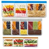 【Impermeabilización y cierre hermético】Estas bolsas de alimentos cuentan con una tecnología de doble cierre mejorada para un mejor sellado, impermeabilidad e higiene. Su excelente cierre conserva la frescura y la calidad de los alimentos.