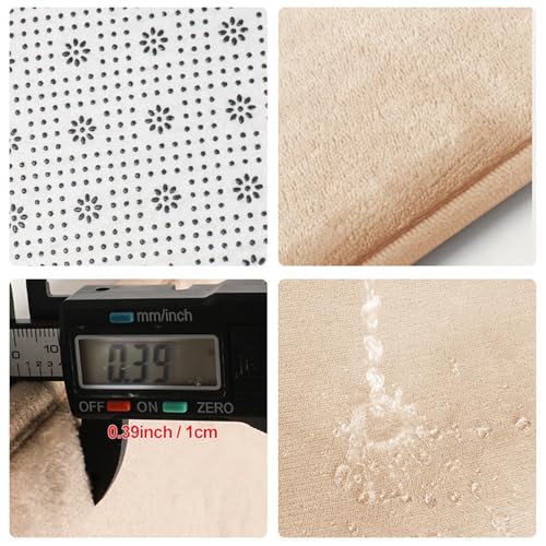 Tapis absorbant doux et antidérapant format L pour douche d'angle