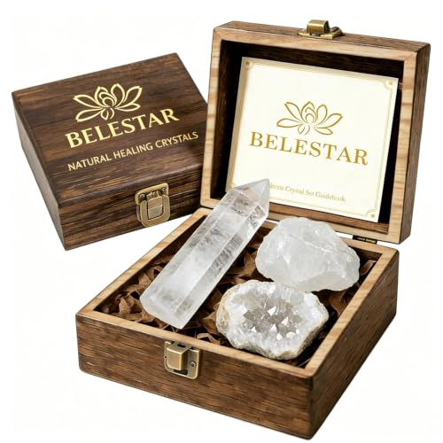 BELESTAR Premium Clear Quartz Crystal...