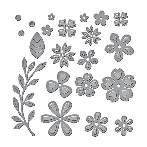 Spellbinders Petite Floral Potpourri Etched Metal Dies #TOP29