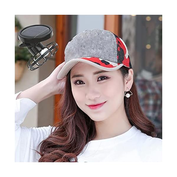 Kloware 2X Clip-on Cap Mini Solar Powered Fan for Camping Fishing Portable Handsfree - Image 6