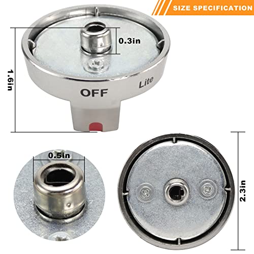 Dg64-00473A Stove Knobs For Samsung-Stainless Steel Gas Range Knobs 5 Pack With Metal D Shaft,For Nx58H5600Ss Nx58H5600Ss/Aa Nx58J5600Sg/Aa Nx58F5500Ss Oven Gas Range(1 Year Warranty) #TOP3