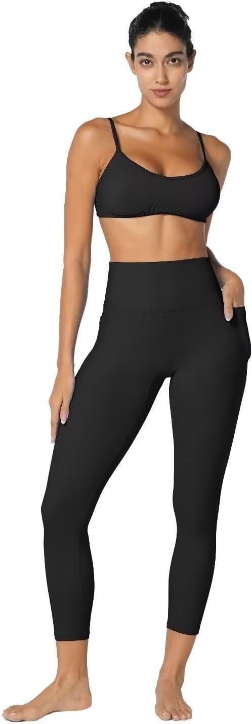 Sunzfly Invisible Butt Scrunch Workout Leggings with Pockets for Women, No Front Seam Gym Yoga Pants with Tummy Control - Image 5