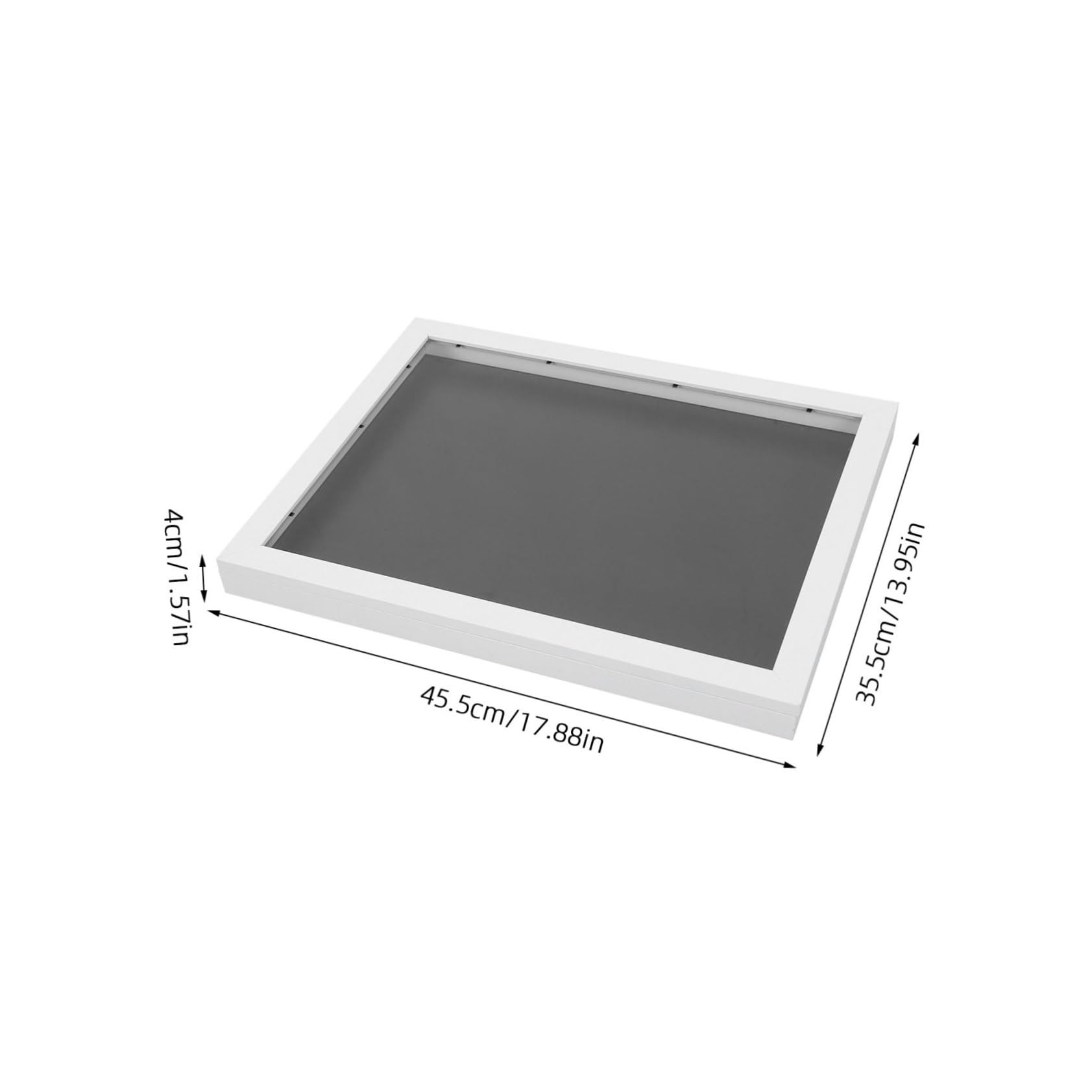 Marco de Madera Rectangular white para Camiseta de Fútbol Diseño Elegante, Caja de Sombra Bisagras para Exhibir Recuerdos Deportivos en Oficina o Hogar