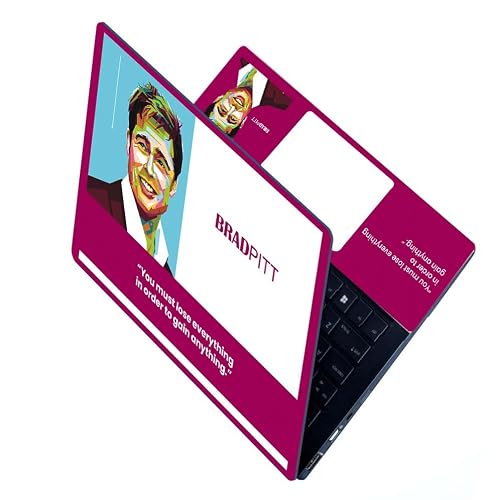 ANCIARY Full Laptop Skin Bubble-Free HD Quality Sticker for Laptops Upto 15.6" Compatible with Apple/Dell/HP/Lenovo/Acer/Asus/Sony (Dustproof|Waterproof|Scratchproof|Reusable) - BRADP FL