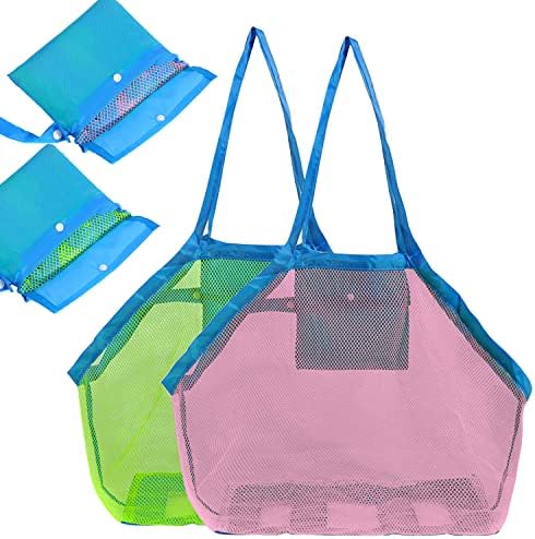 Delly 2er-Set Sandspielzeug-Taschen Aus Netz – Faltbar, Wasserdurchlässig, Für Strand & Garten