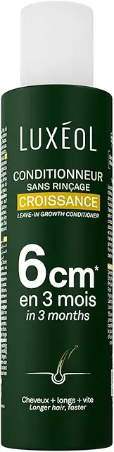 Conditionneur Croissance Sans Rinçage Luxéol - Pousse Cheveux 6cm en 3 Mois - Huile Ricin