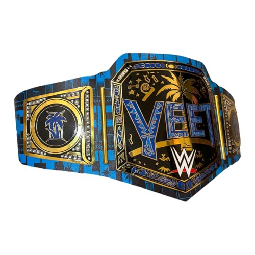 New Jey Uso Yeet Championship Title Belt – Undisputed Championship Replica Belt 2MM - Easy Wear Adjustable 4MM Leather Strap - Adult Size4
