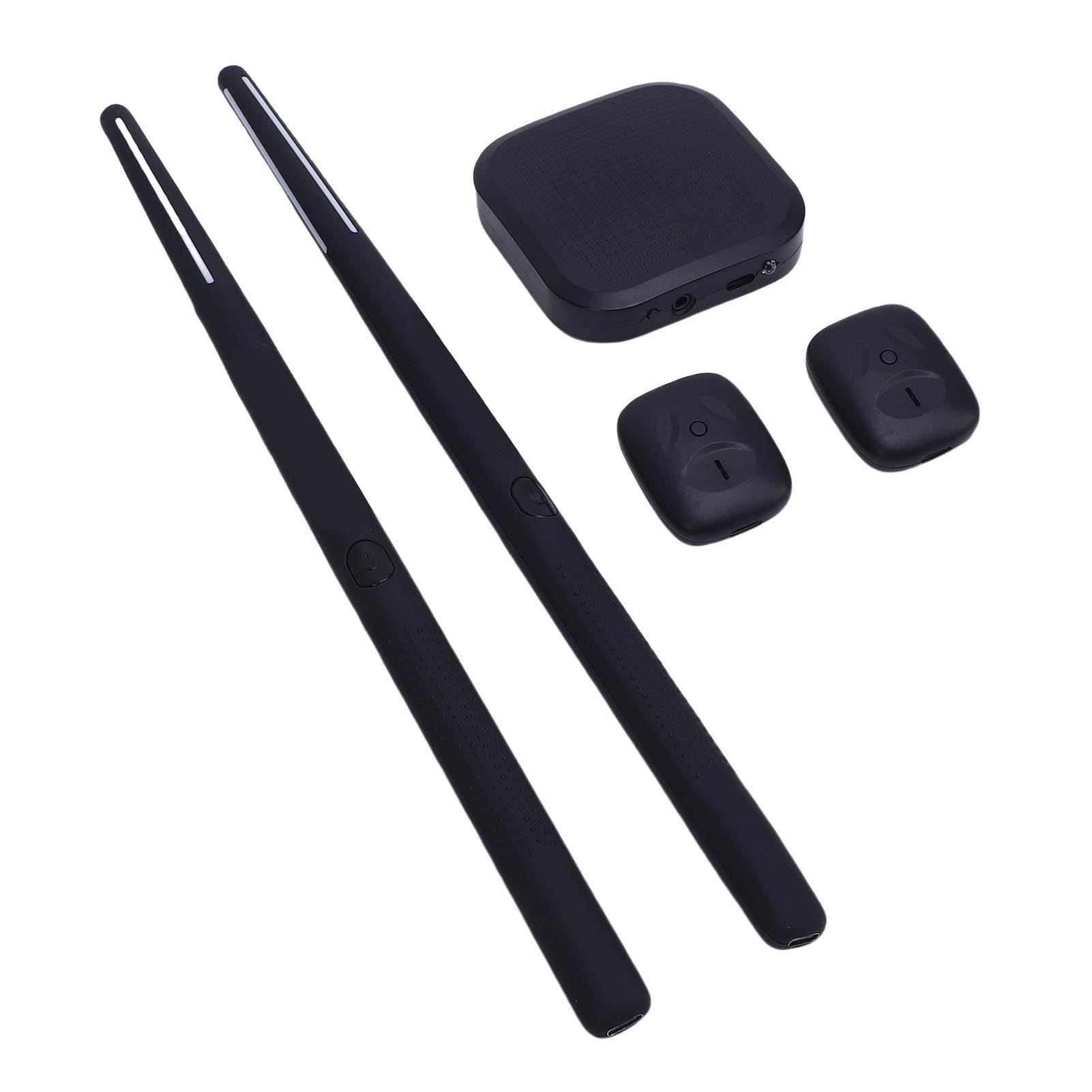 Set di Batteria Ad Aria, Kit di Bacchette Elettroniche Portatili in ABS con Sensore di Movimento 3D, Pedale con Luci RGB a 8 Suoni, Bacchette Virtuali Ricaricabili per Principianti di