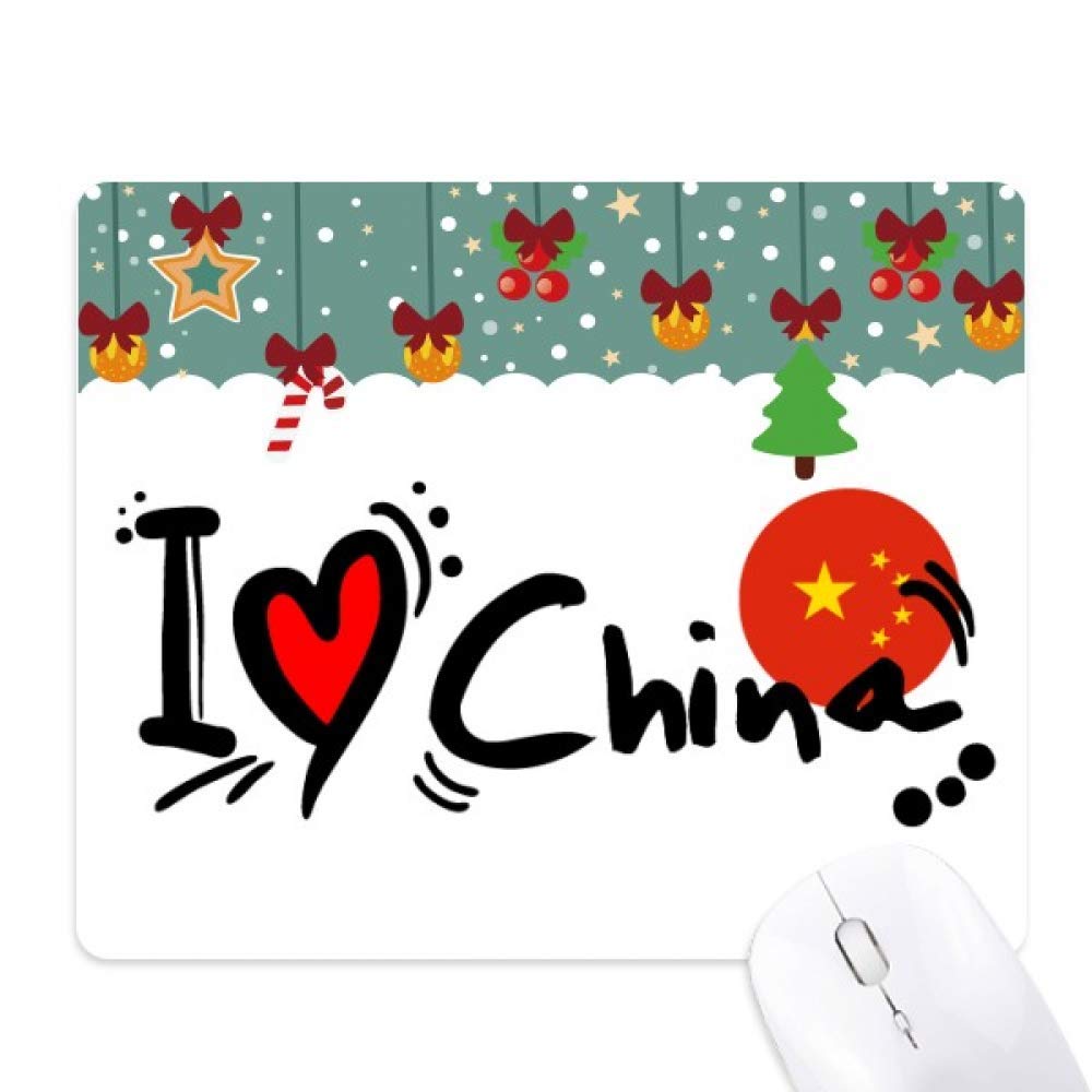 Alfombrilla de ratón con corazón e inscripción "I Love China" con encanto 5