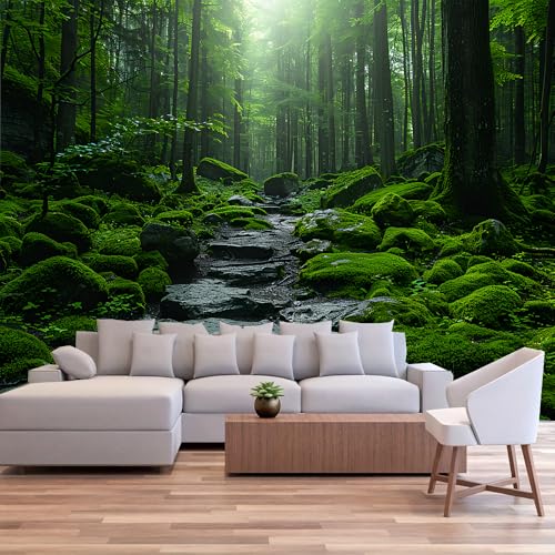 FENDROM Tapeçaria de floresta enevoada verde natureza selva decoração de casa paisagem decoração de