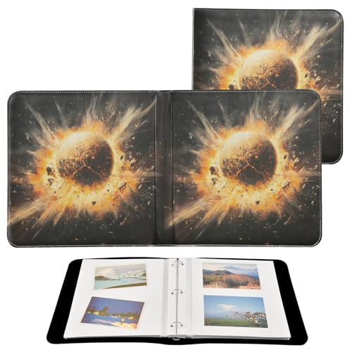 Álbum de Fotos Scrapbook de Cuero PU Adhesivo DIY con 40 Páginas y 3 Anillos miniatura 2