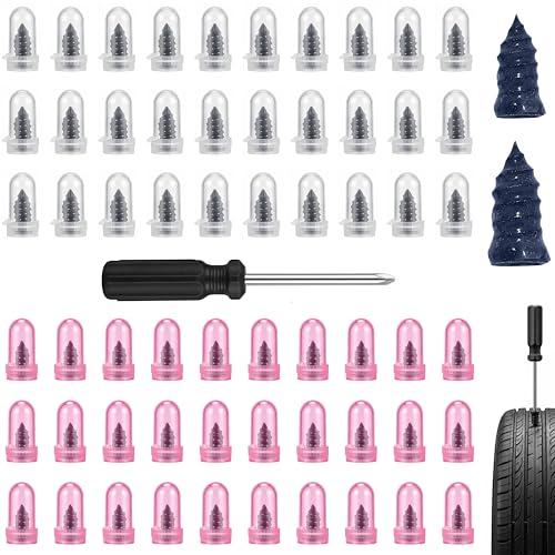 HMPLL 61 pcs Tire Repair Kit with Screws & Screwdriver