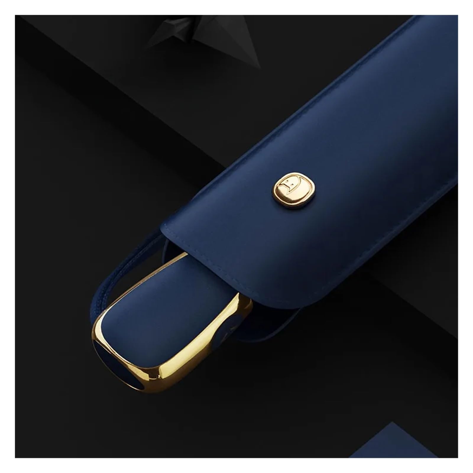 Genérico Paraguas Plegable Automático Plano Ultraligero, Toldo Portátil De Doble Uso For Lluvia Y Sol, 3 Pliegues