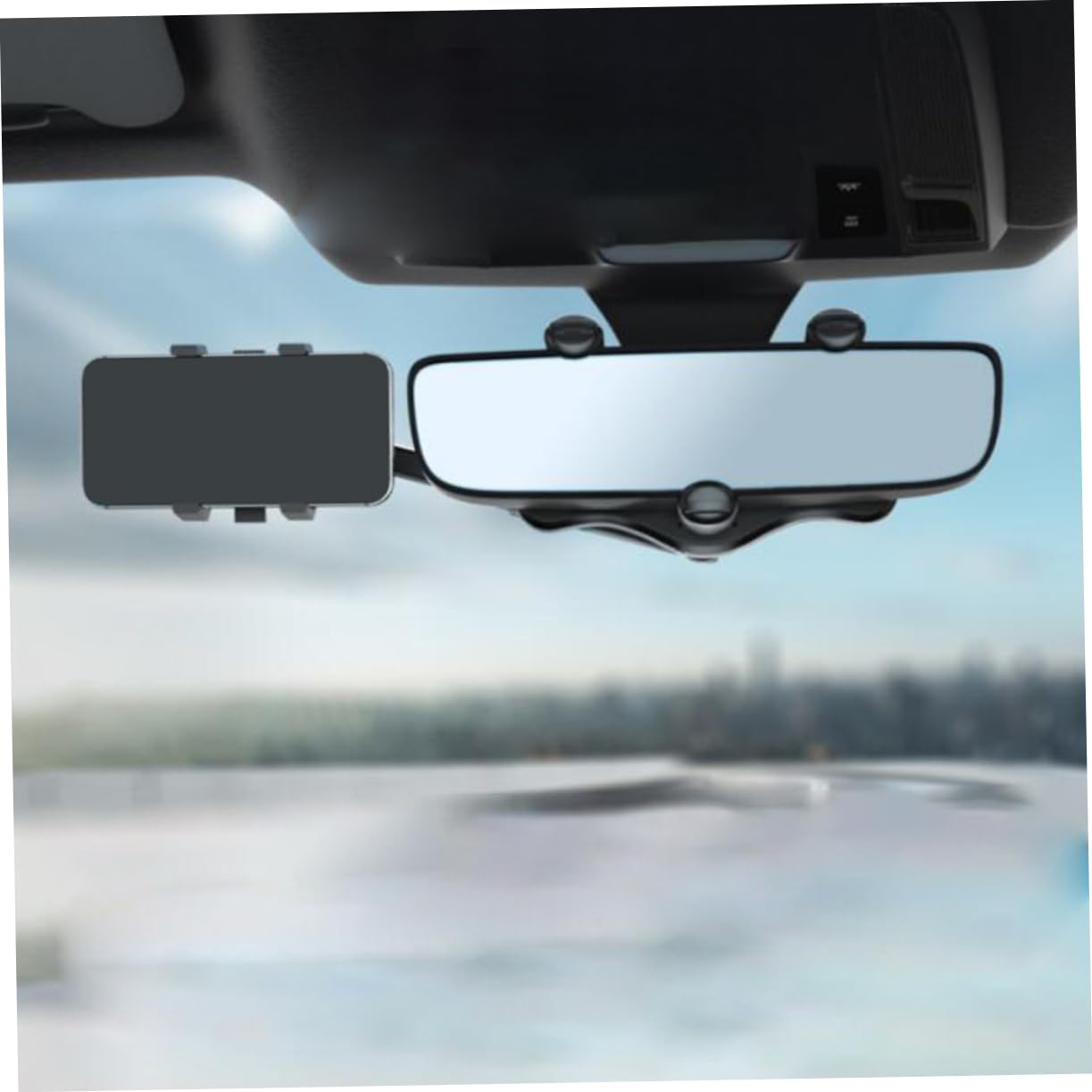 SHINEOFI Supporto per Cellulare da Auto Magnetico Rotante in Abs Colla Pu Antiscivolo, Supporto Gps per Veicoli Durante la Guida