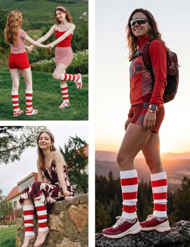 Image of v28 Women Warm Leg Warmers 80s Retro Party Costume Knit Ballet Neon Long Socks
