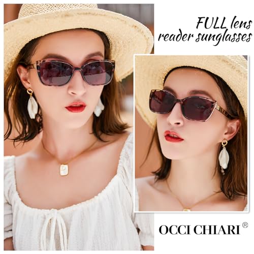 Image of OCCI CHIARI Oversized reading sunglasses for women 1.0 1.25 1.5 1.75 2.0 2.25 2.5 2.75 3.0 3.5