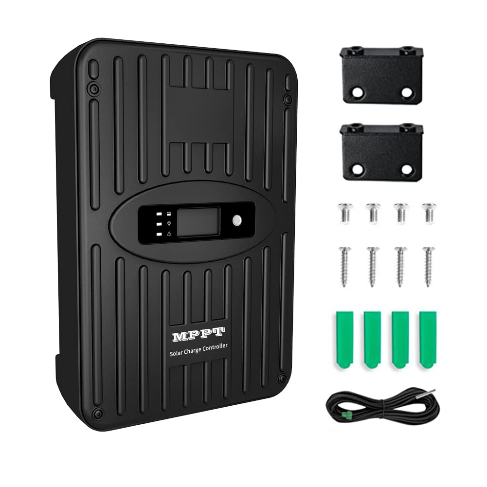 Amazon | 40A MPPT ソーラー充電コントローラー 12V/24V DC 自動最大