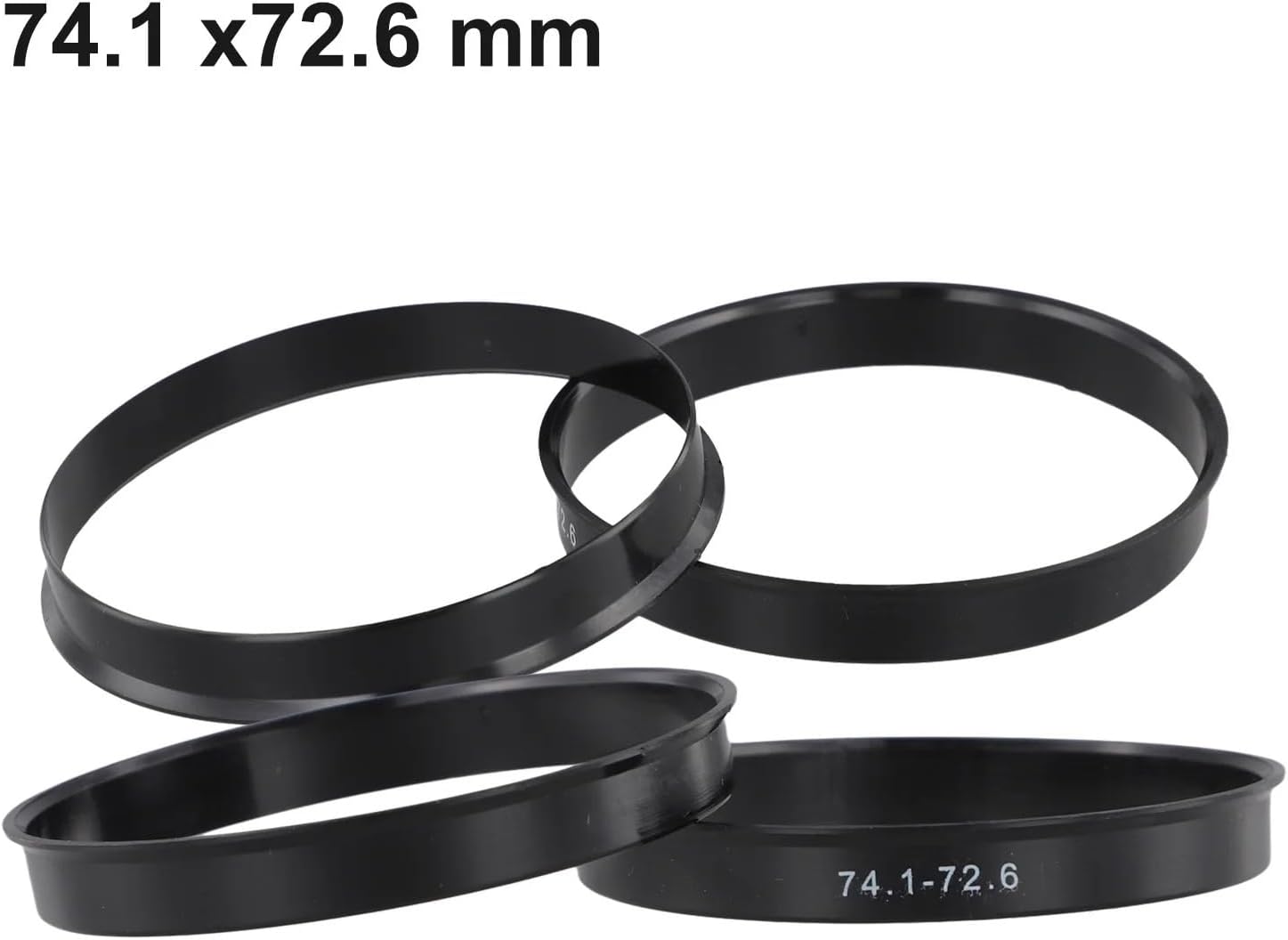 Car Hub Centering Rings For BMW Wheel Bore Center Spacer Black 74.1x72.6mm Plastic Wheel Center Cap Wheels Tires Accessorie