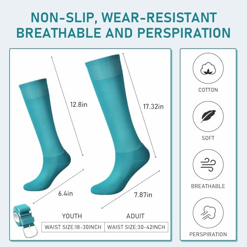 Image of Zhanmai Baseball Belt and Socks Combo, Adjustable Elastic Belt and Softball Socks, Multiple Sizes for Youth Boys Girls, Adult