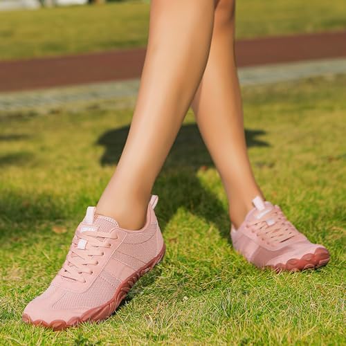 Image of UBFEN Womens Barefoot Shoes Mens Wide Toe Box Zero Drop Minimalist Sneakers | Laces Up, Lightweight, Breathable, Comfortable, Suitable for Walking, Travel, Light Hiking, Trail Running, Tennis, Daily Wear